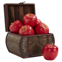 6 Piece Faux Apple Set in Red