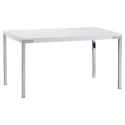 Café Dining Table in White & Chrome