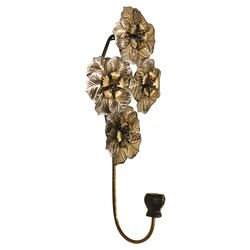 Demeter Flowers Metal Wall Hook in Bronze