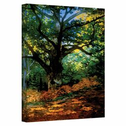 Bodmer Oak, Fountainebleau Canvas Art by Claude Monet