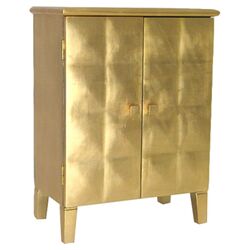 Modern Reflective Cabinet in Gold