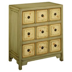 Lauren Hand Painted 3 Drawer Chest in Green