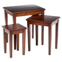 Regalia 3 Piece Nesting Table Set in Brown