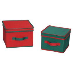 2 Piece Holiday Box Set in Red & Green