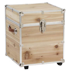 Unfinished Cedar Cube Trunk in Natural