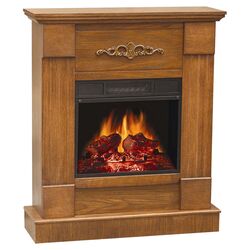 Springfield Compact Electric Fireplace in Brown