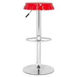 Bunky Adjustable Barstool in Shiny Red