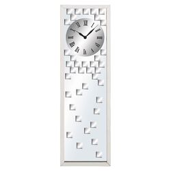 Mirror Wall Clock in Silver