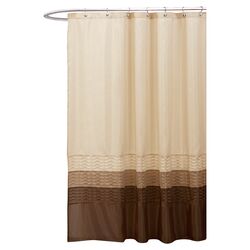 Mia Shower Curtain in Taupe & Brown