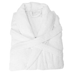 Superior Unisex Terry Bath Robe in White