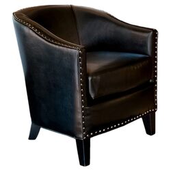 Bonded Leather Chair in Black
