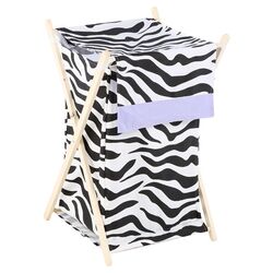 Zebra Laundry Hamper in Purple