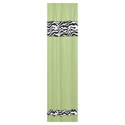 Zebra Curtain Panel in Lime (Set of 2)