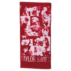Taylor Swift 15 Faces of Taylor Beach Towel in Red