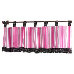 Madison Ruffled Curtain Valance in Pink