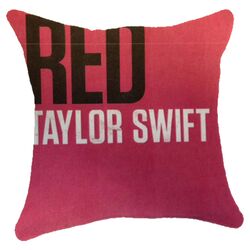 Taylor Swift RED Logo Cushion in Red