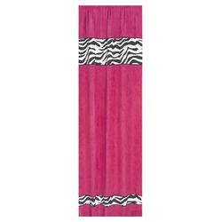 Zebra Curtain Panel in Pink