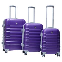 Vienna 3 Piece Luggage Set in Purple