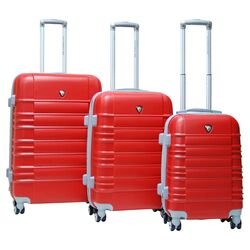 Vienna 3 Piece Luggage Set in Red
