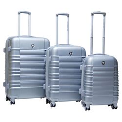 Vienna 3 Piece Luggage Set in Silver