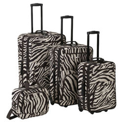Zebra 4 Piece Luggage Set in Brown Zebra 4 Piece Luggage Set in Brown