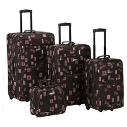 4 Piece Luggage Set in Chocolate