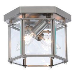 Bretton 2 Light Flush Mount in Brushed Nickel