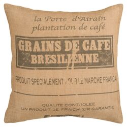 Cafe Pillow in Burlap