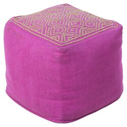 Square Pouf in Plum