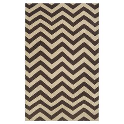 Frontier Dark Brown & Cream Contemporary Rug