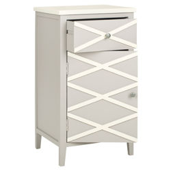 Brandy 1 Drawer Nightstand in Grey & White Brandy 1 Drawer Nightstand in Grey & White