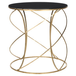 Cagney Nightstand in Gold & Black Cagney Nightstand in Gold & Black