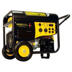 7,500 Watt Portable Gas Powered Generator in Black & Yellow