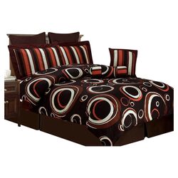 Luxor Treasures Torino 8 Piece King Bed in a Bag Set in Brown