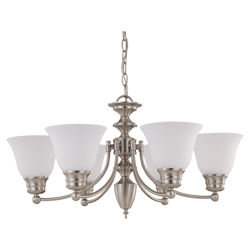 Rebecca 6 Light Chandelier in Brushed Nickel Rebecca 6 Light Chandelier in Brushed Nickel
