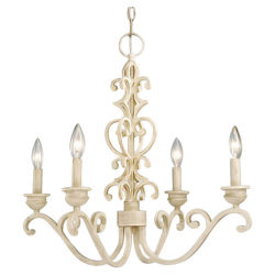 Abbott Scroll 4 Light Chandelier in Ivory Abbott Scroll 4 Light Chandelier in Ivory