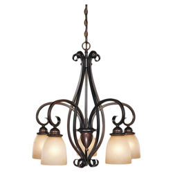 Chamonix 5 Light Chandelier in Dark Bronze Chamonix 5 Light Chandelier in Dark Bronze