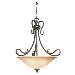 Covey 4 Light Inverted Pendant in Black Walnut Covey 4 Light Inverted Pendant in Black Walnut