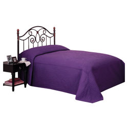 French Tile Bedspread in Plum