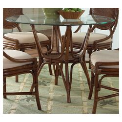 Oyster Bay Rattan Round Dining Table in Brown