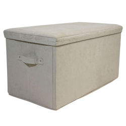 Bedroom Storage Ottoman in Beige