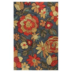 Anise Slate Blue Springtime Rug