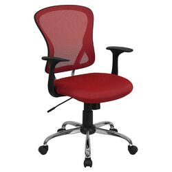 Mid Back Mesh Office Chair in Red
