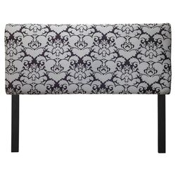 Baroque Upholstered Headboard in Pewter