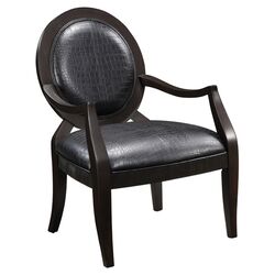 Leather Arm Chair in Espresso