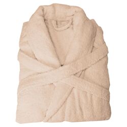 Egyptian Cotton Terry Bath Robe in Taupe