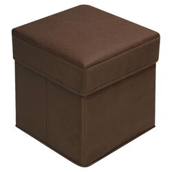 Folding Storage Seat in Brown