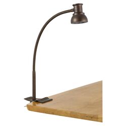 LED Clip On Table Lamp in Rust