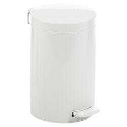 3.17 Gallon Pedal Trash Can in White