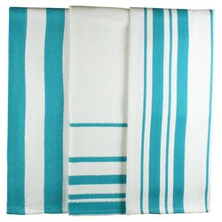 MUincotton Striped Dish Towel in Pacific (Set of 3)